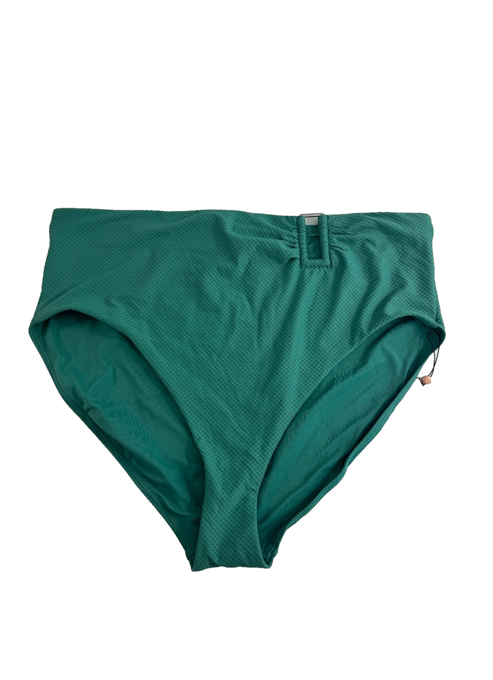 CALIA Women's Asymmetrical Rectangle Trim Swim Bottoms Size M Jungle Green NWT